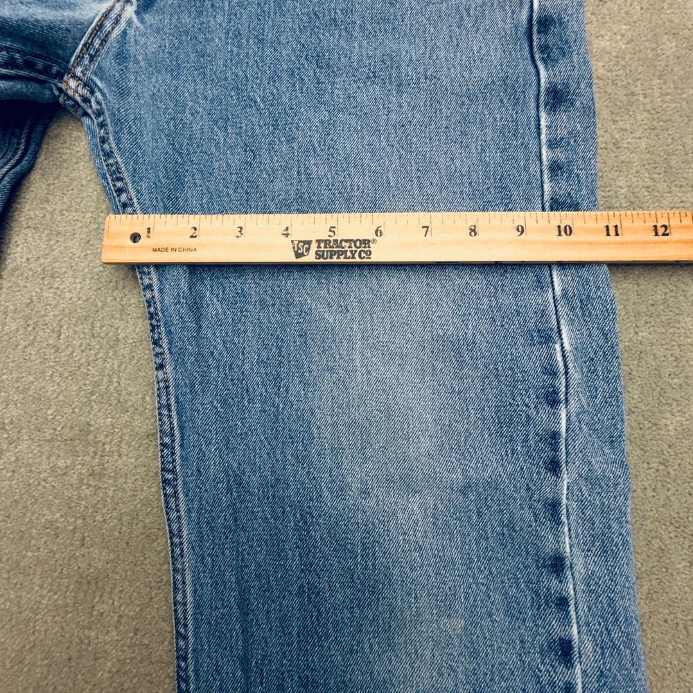 Levis 505 Regular Fit Straight Leg Jeans Mens 34x30 Medium Wash Blue Denim - Picture 10 of 14